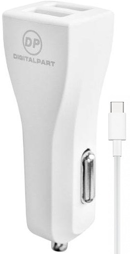 Digitalpart CC-231 с кабелем Type-C (белый)